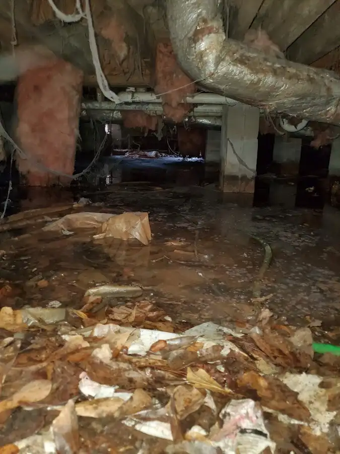 Crawl space flood assessment for Commercial Water Damage Restoration in North Salt Lake